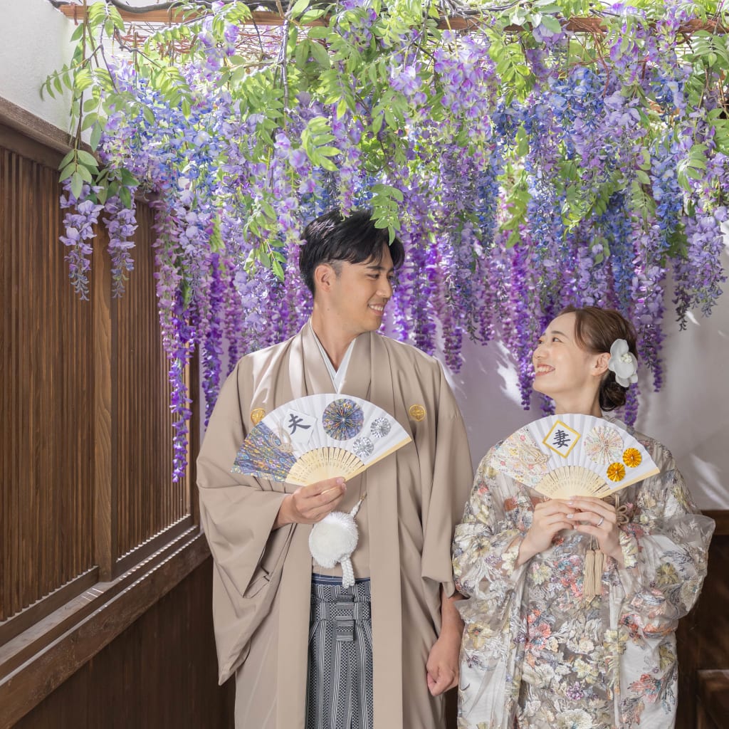 涼しげなお衣装で屋内庭園撮影！