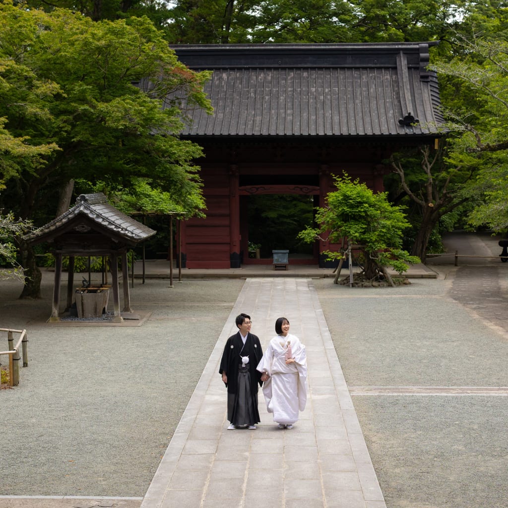 鎌倉のお寺で和装を撮影