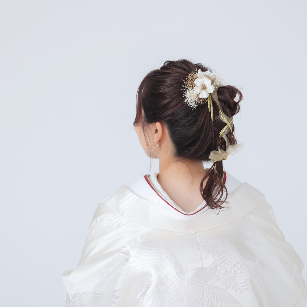 白無垢×高め編み下ろし