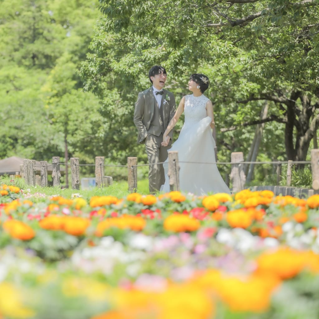 蘆花恒春園でお二人らしさに彩りを