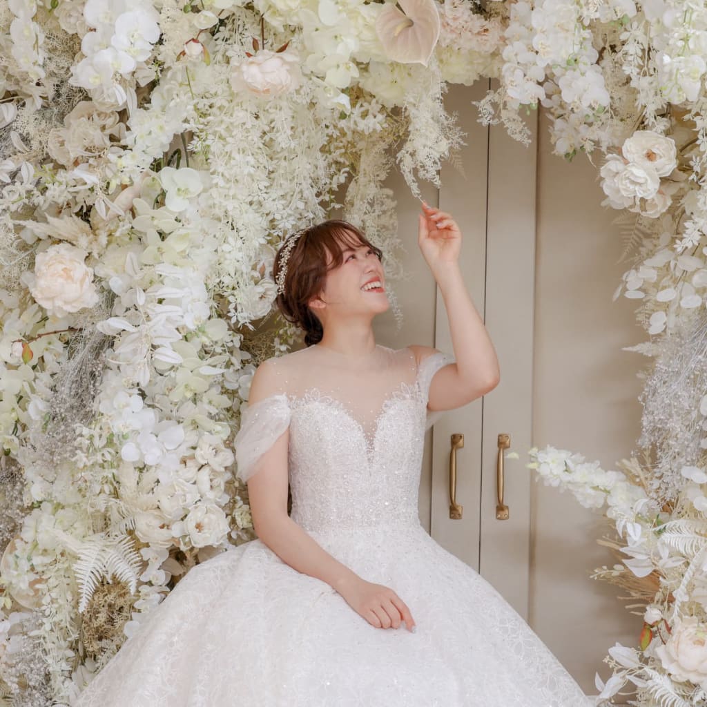 白いお花×チャペルスタジオ