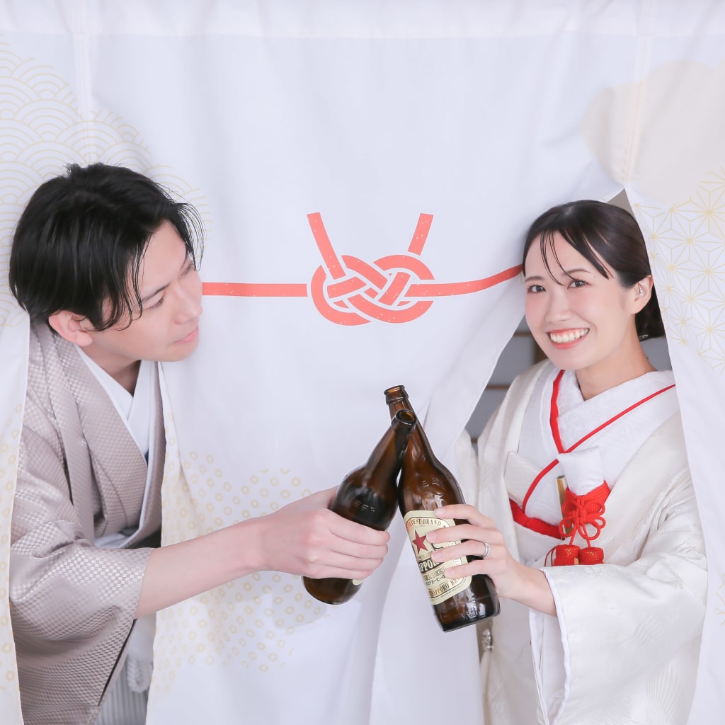 乾杯！！屋内庭園でお二人らしい一枚を！ | デコルテフォトグラフィー | 前撮り・フォトウェディング