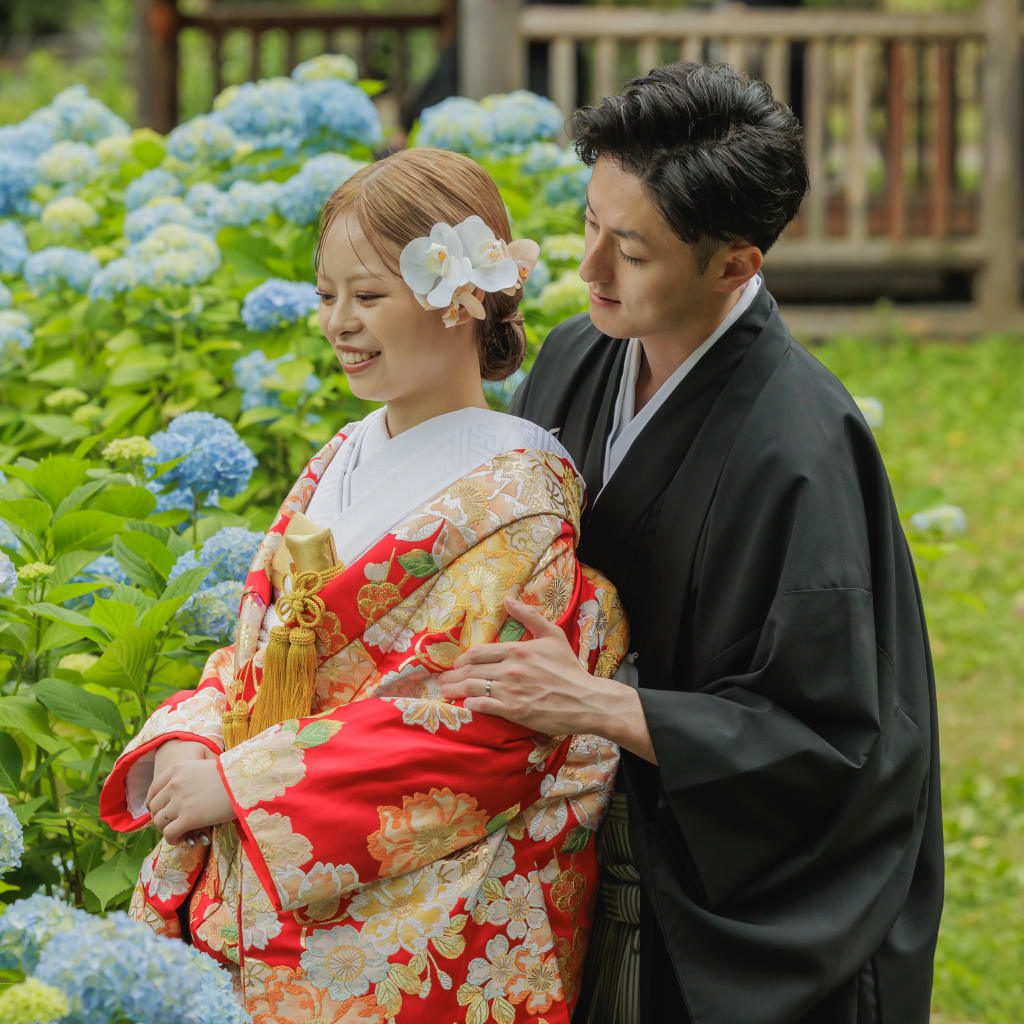 紫陽花咲き誇る中島公園 | デコルテフォトグラフィー | 前撮り・フォトウェディング