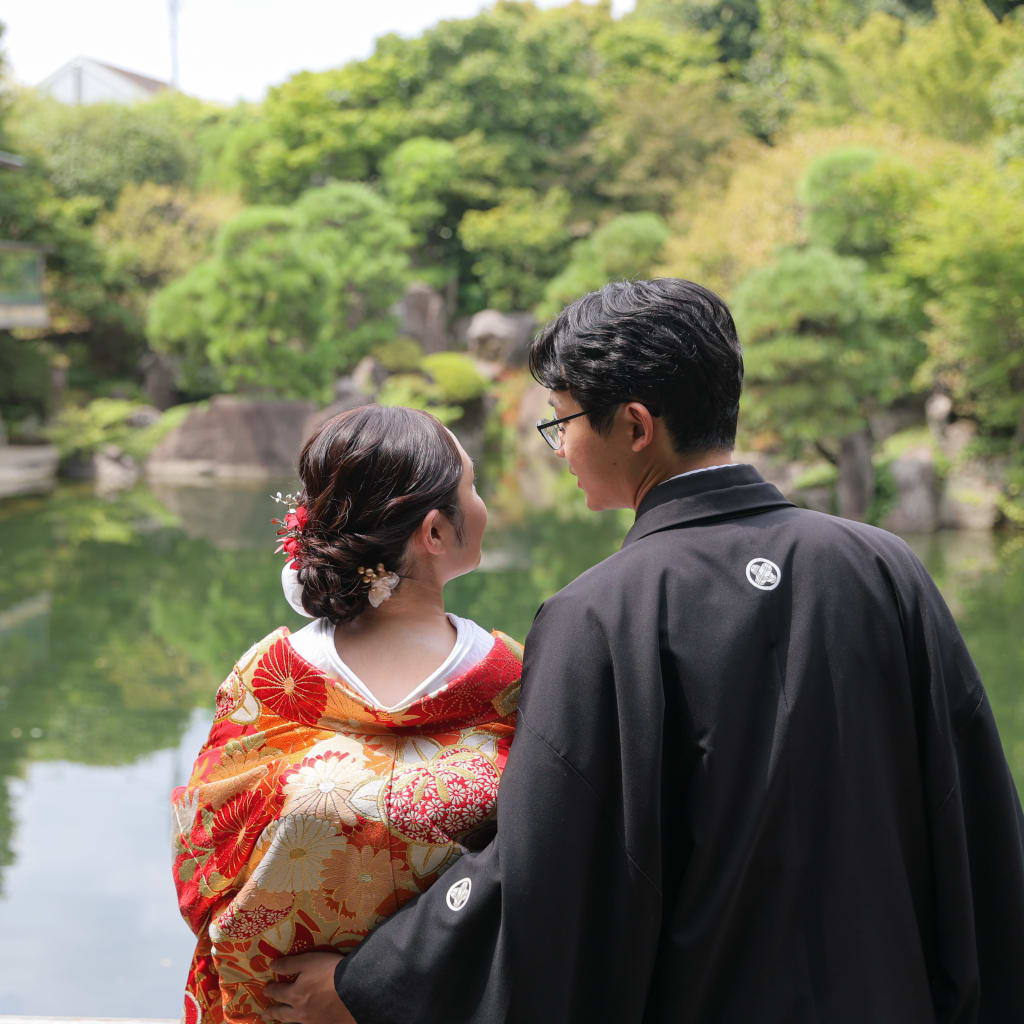 目白庭園で残す和装フォト | デコルテフォトグラフィー | 前撮り・フォトウェディング
