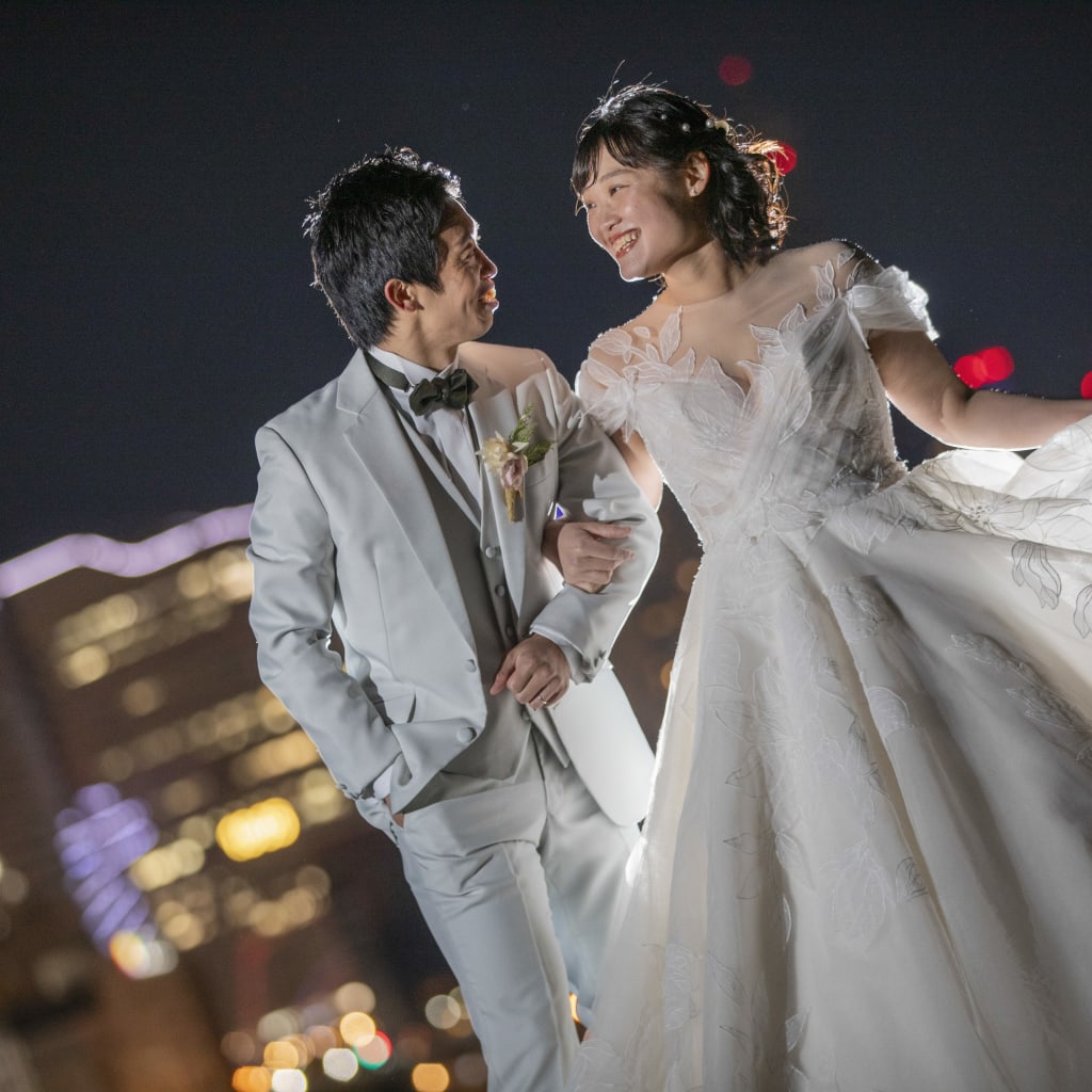 夜景といえばやはり「大桟橋」 | デコルテフォトグラフィー | 前撮り・フォトウェディング