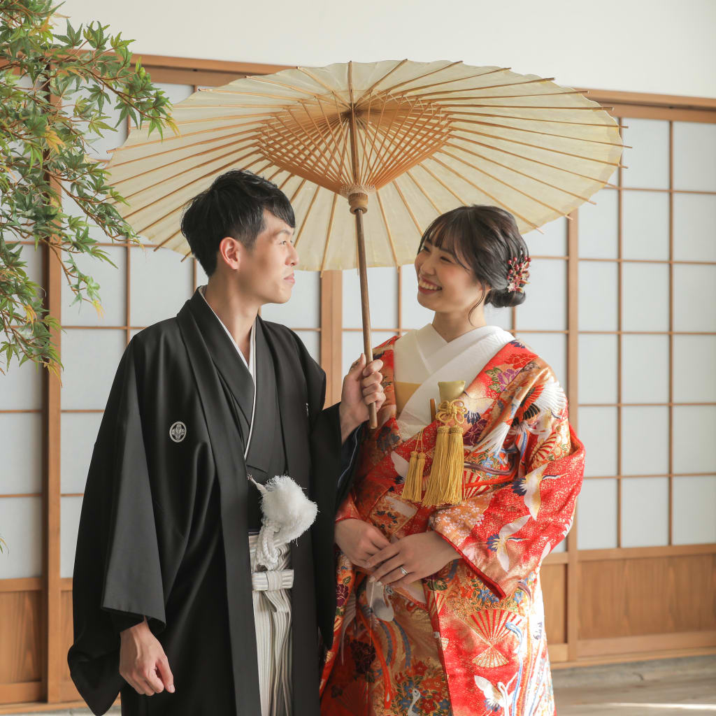 和装屋内庭園スタジオ | デコルテフォトグラフィー | 前撮り・フォトウェディング