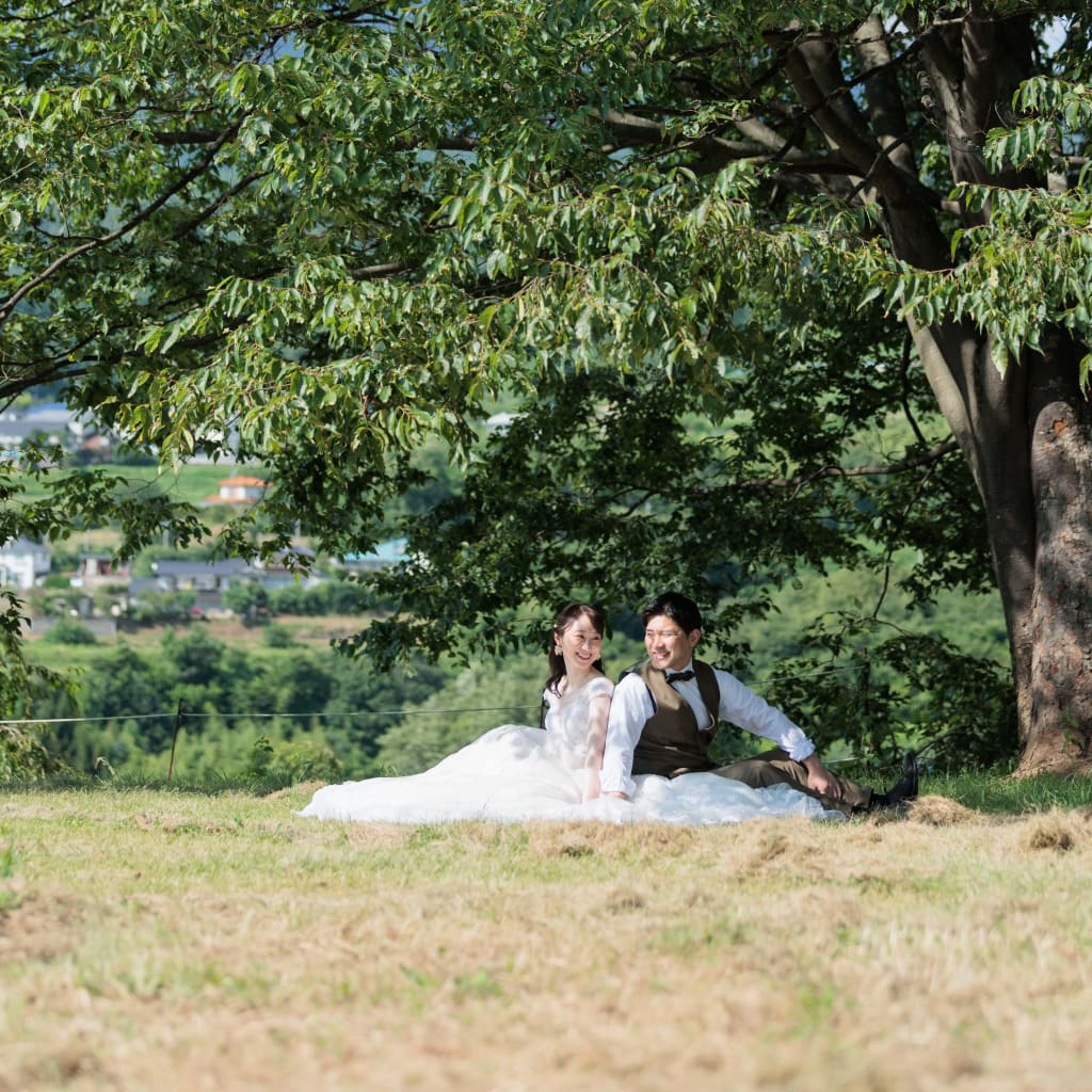 夏の飯綱山公園にて | デコルテフォトグラフィー | 前撮り・フォトウェディング