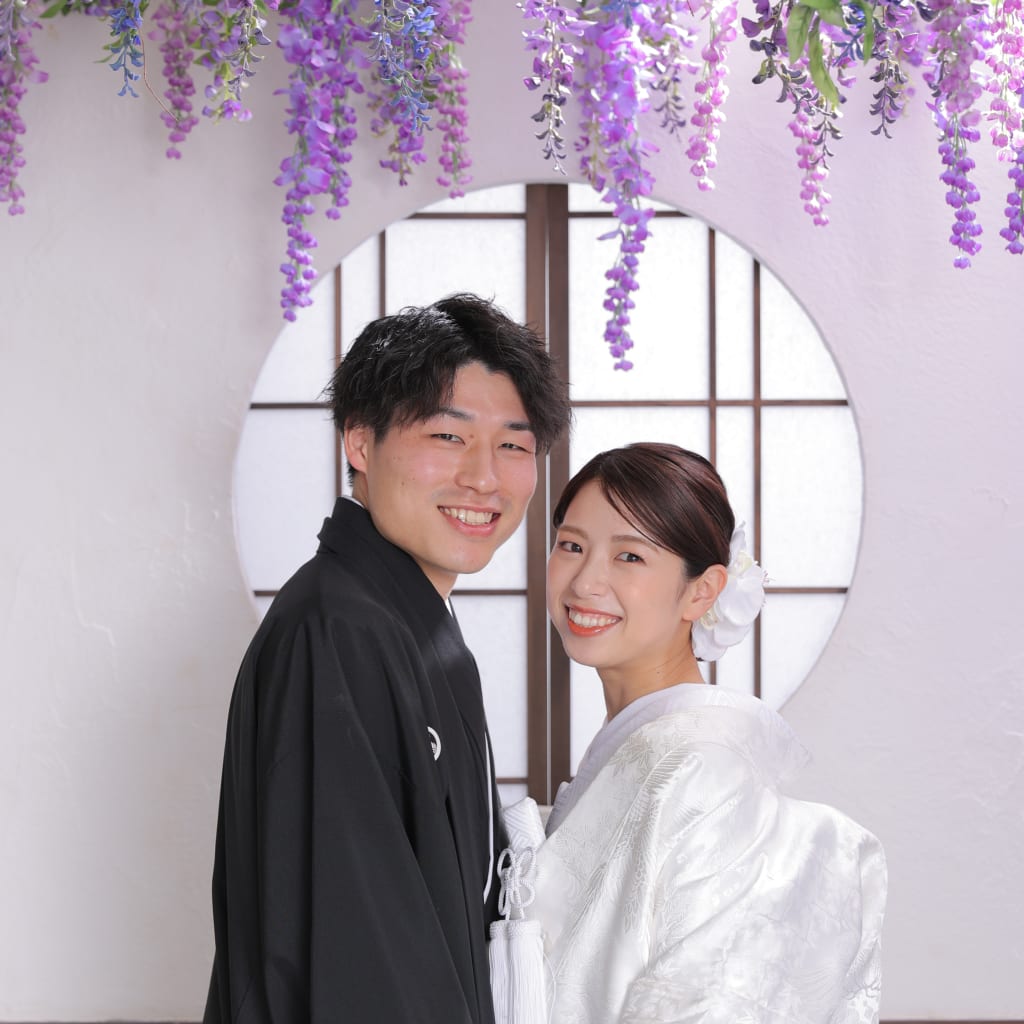 屋内庭園スタジオで、一足先に藤や桜と一緒に撮影しませんか♪ | デコルテフォトグラフィー | 前撮り・フォトウェディング