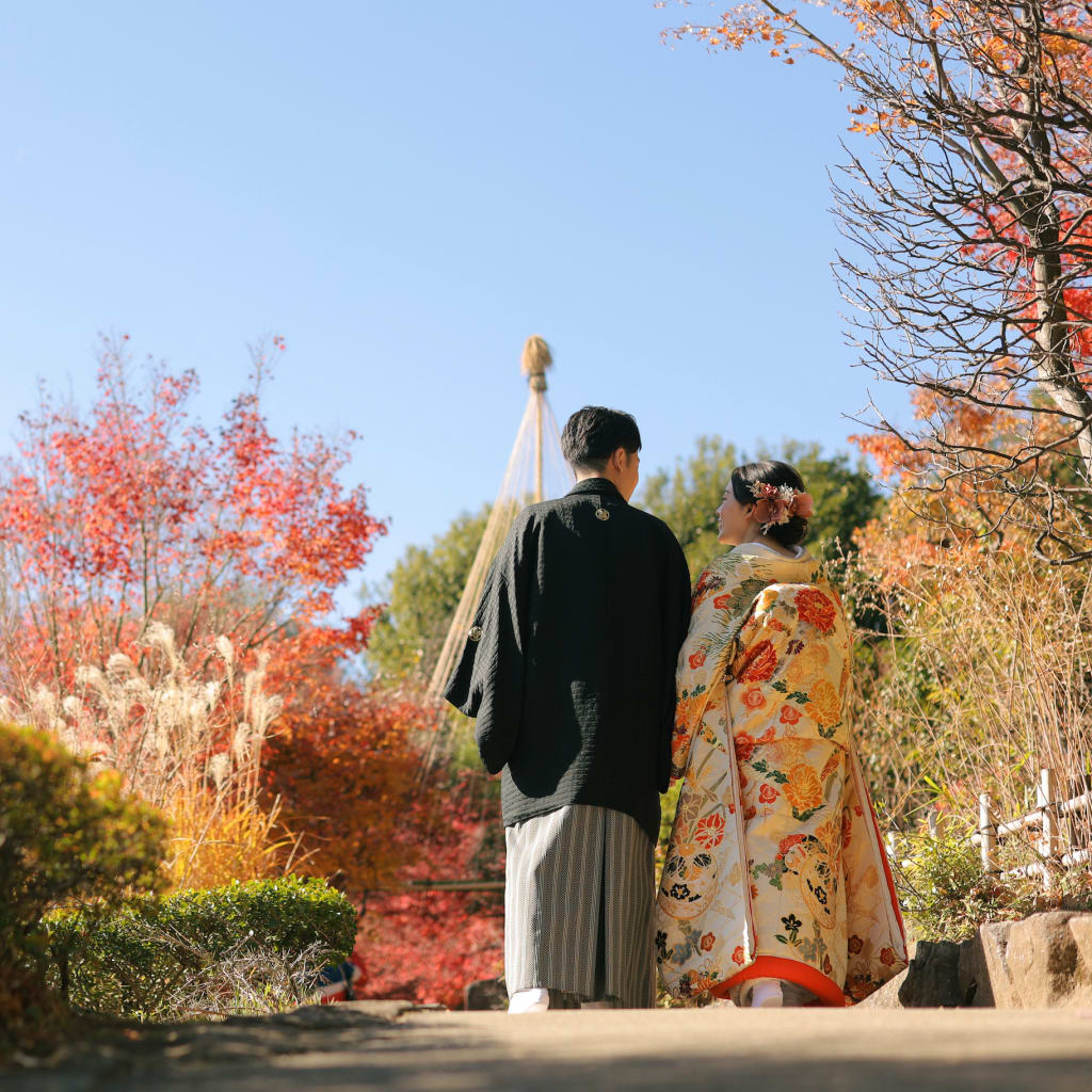 目白庭園紅葉ロケーション | デコルテフォトグラフィー | 前撮り・フォトウェディング
