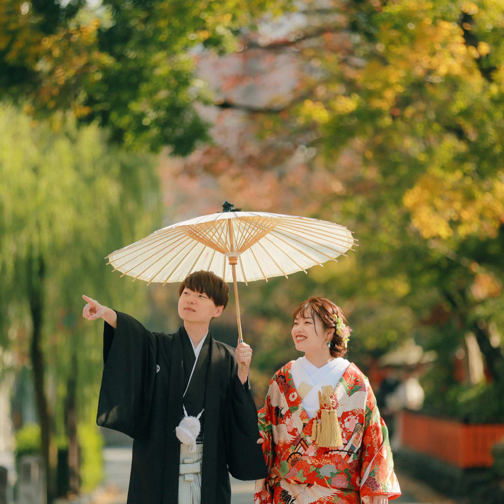 「祇園」と「京都大学」でロケーション＾＾ | デコルテフォトグラフィー | 前撮り・フォトウェディング