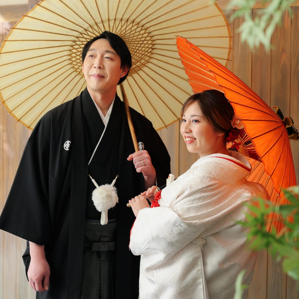 和装撮影で自然体なお二人を
