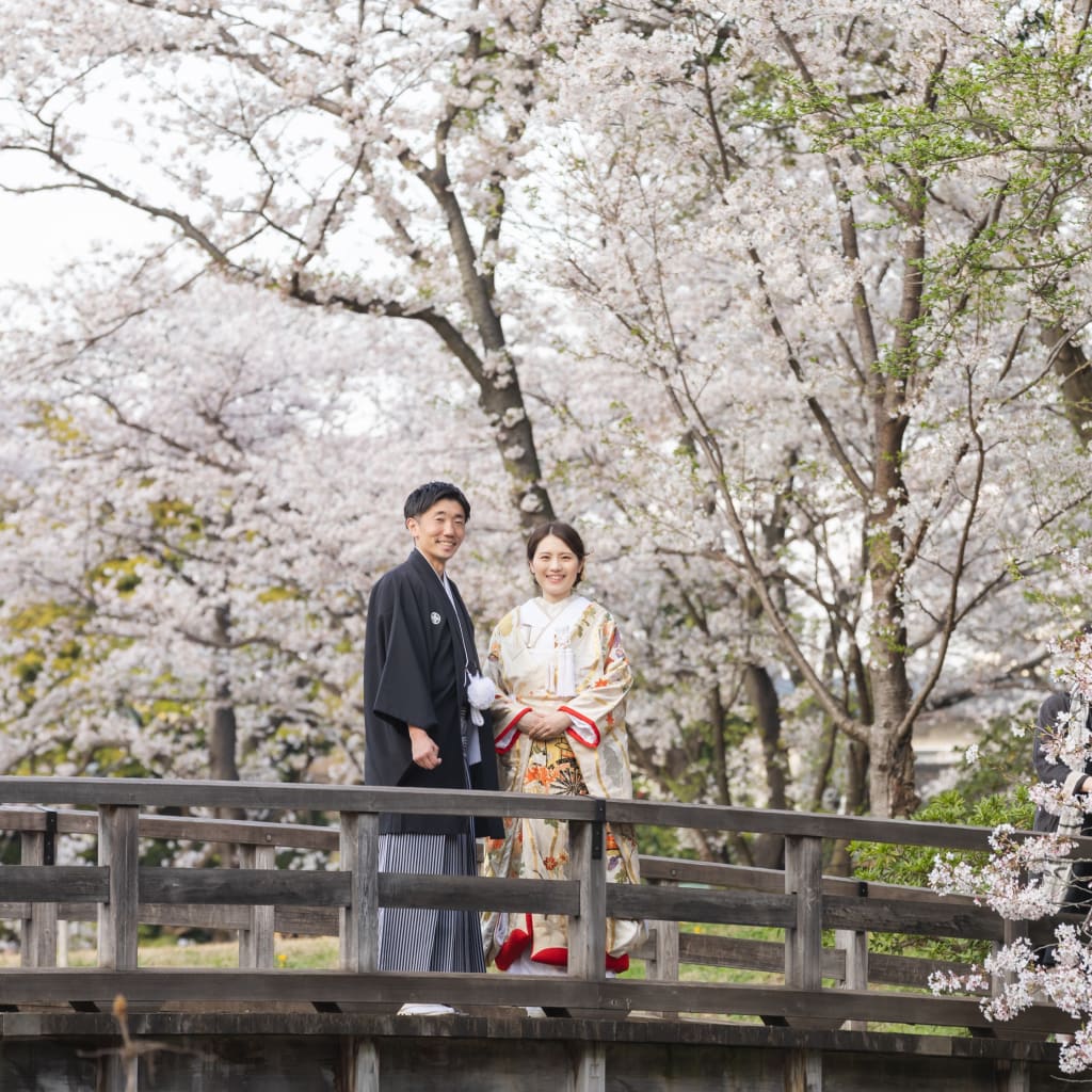 【ご予約はお早めに◎】＊和装で桜ロケーション＊  | デコルテフォトグラフィー | 前撮り・フォトウェディング
