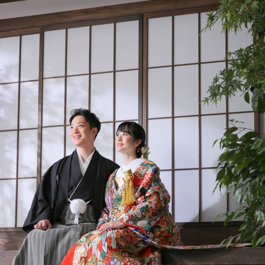 スタジオでもお花見風に！屋内庭園プランのご紹介 | デコルテフォトグラフィー | 前撮り・フォトウェディング