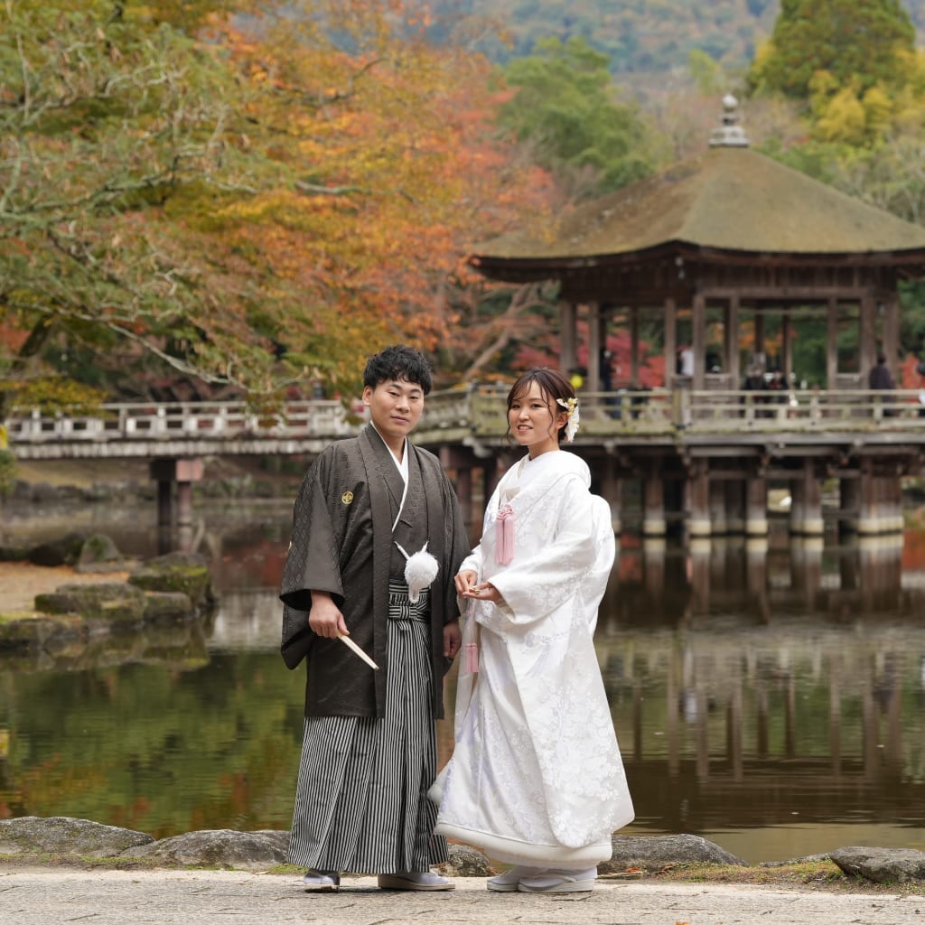 【和装ロケーション】浮見堂 | デコルテフォトグラフィー | 前撮り・フォトウェディング