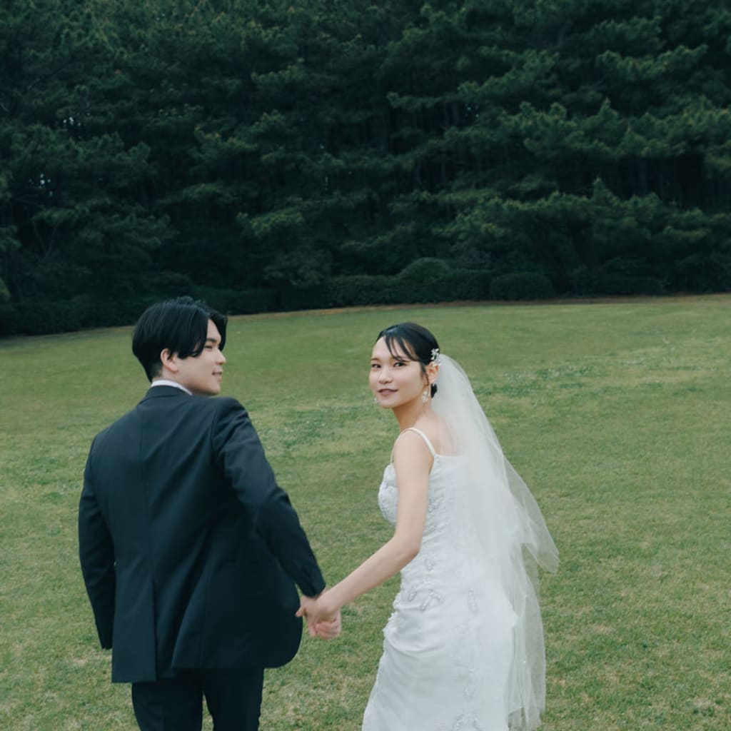 稲毛の緑で撮影！ | デコルテフォトグラフィー | 前撮り・フォトウェディング