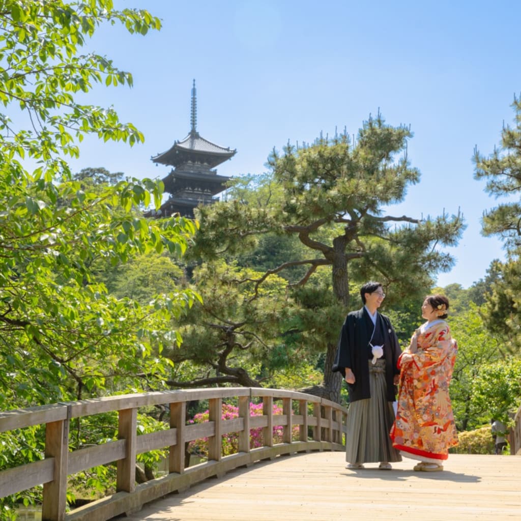 晴れの日の三溪園