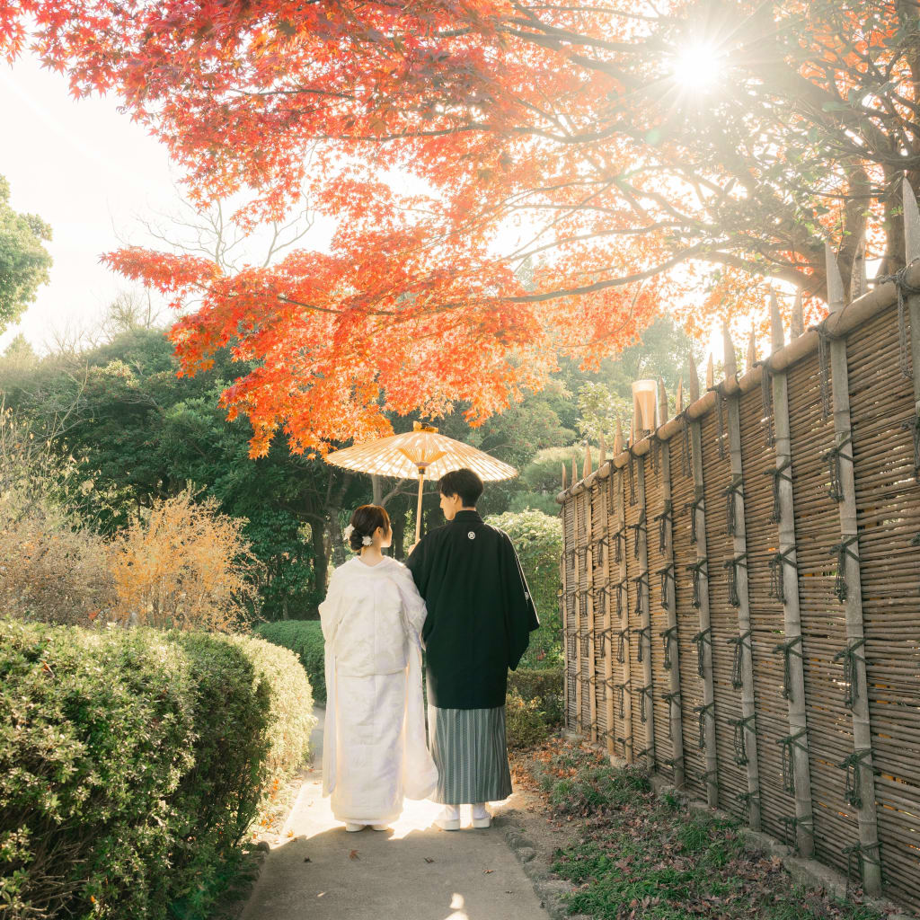 見浜園での紅葉撮影！ | デコルテフォトグラフィー | 前撮り・フォトウェディング