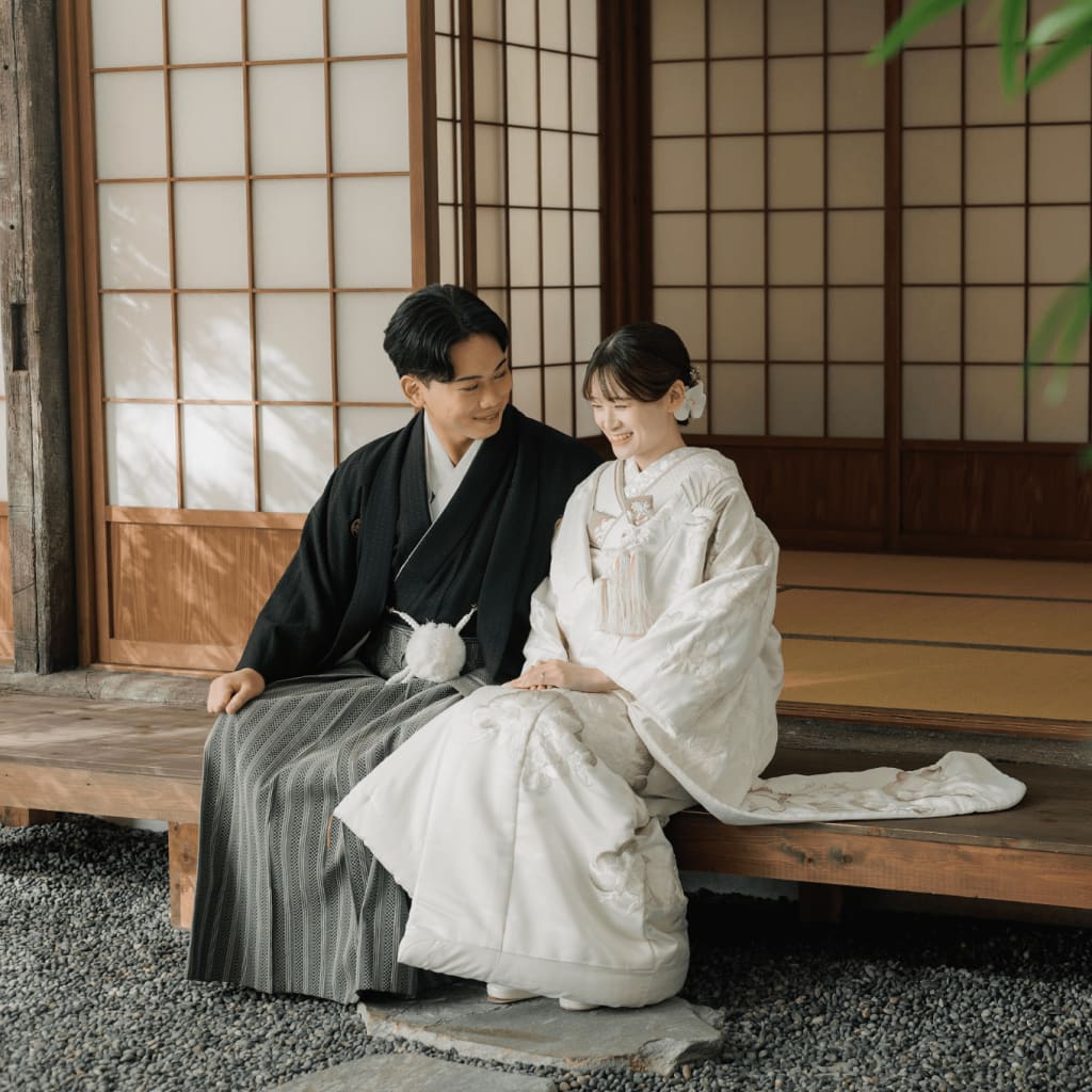 屋内庭園スタジオで白無垢 | デコルテフォトグラフィー | 前撮り・フォトウェディング