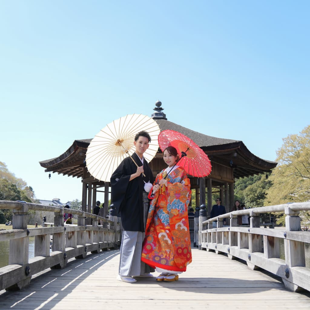 【和装ロケーション】浮見堂 | デコルテフォトグラフィー | 前撮り・フォトウェディング