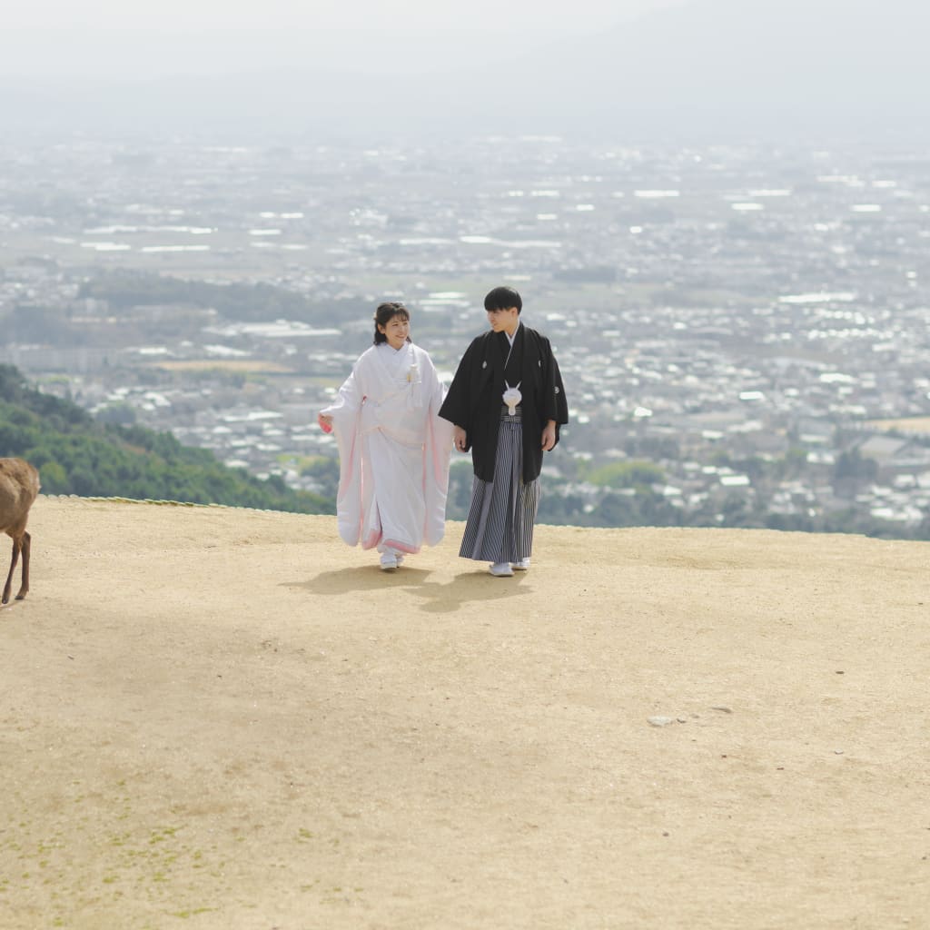 奈良の街が一望できる！若草山ロケーション