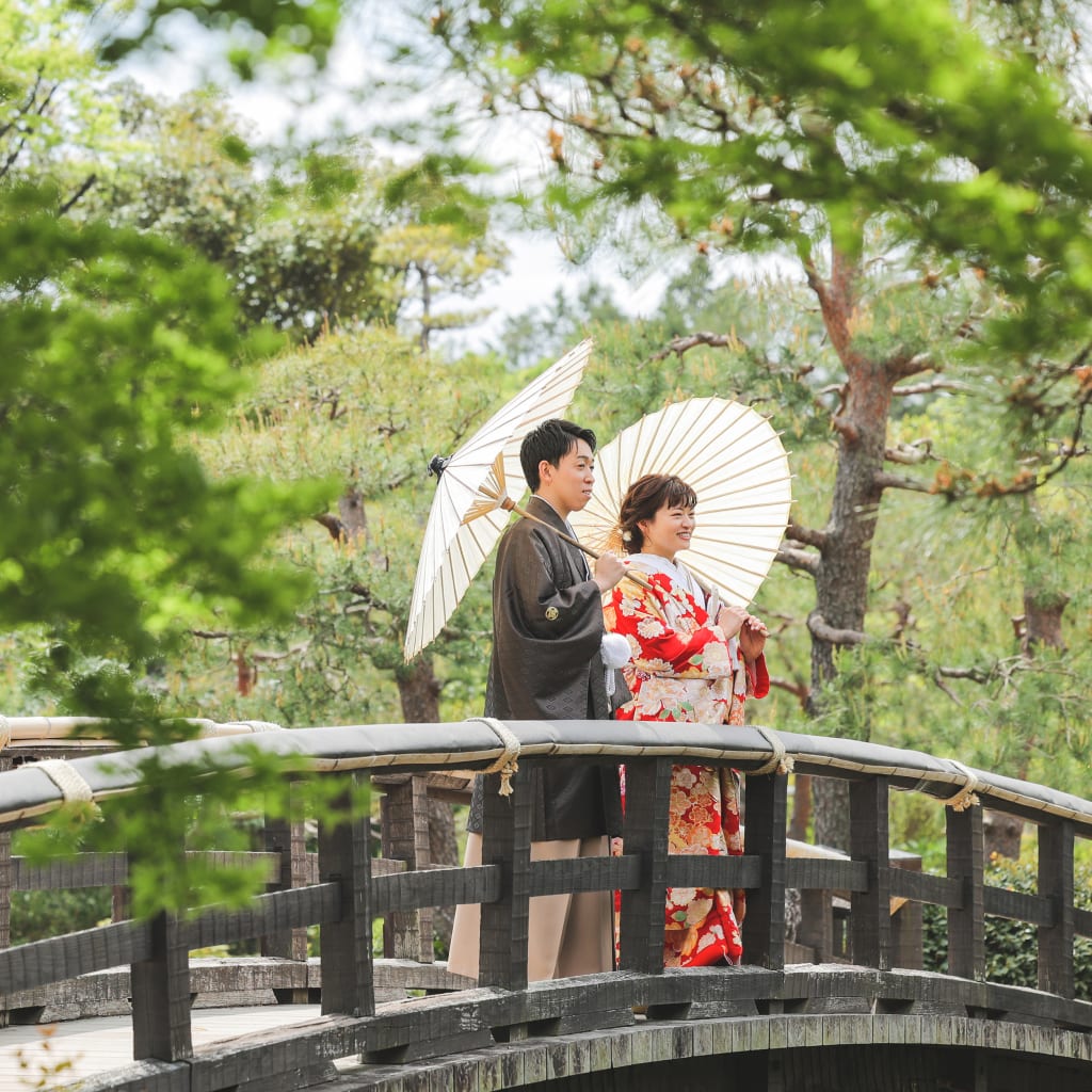 広く撮影！白鳥庭園ロケーション。 | デコルテフォトグラフィー | 前撮り・フォトウェディング