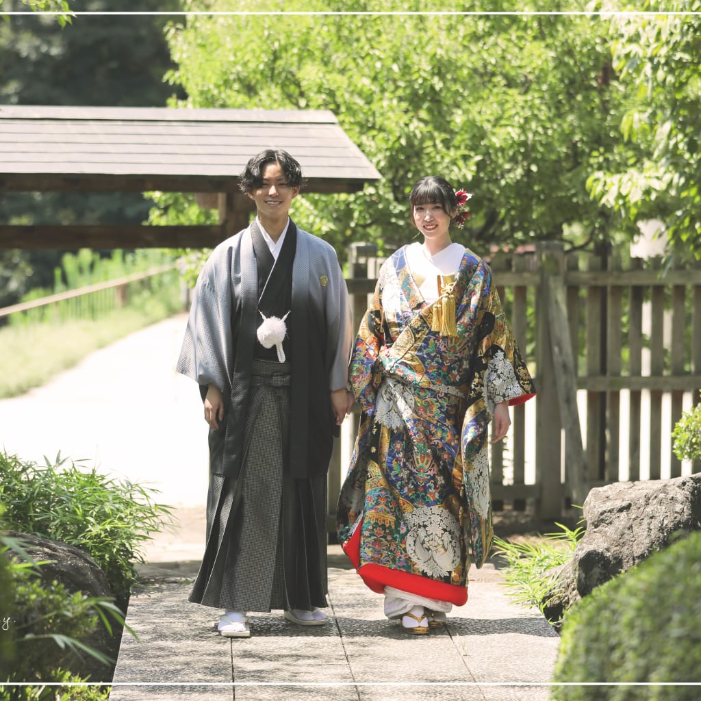 	大宮公園での和装ロケーション撮影。 | デコルテフォトグラフィー | 前撮り・フォトウェディング