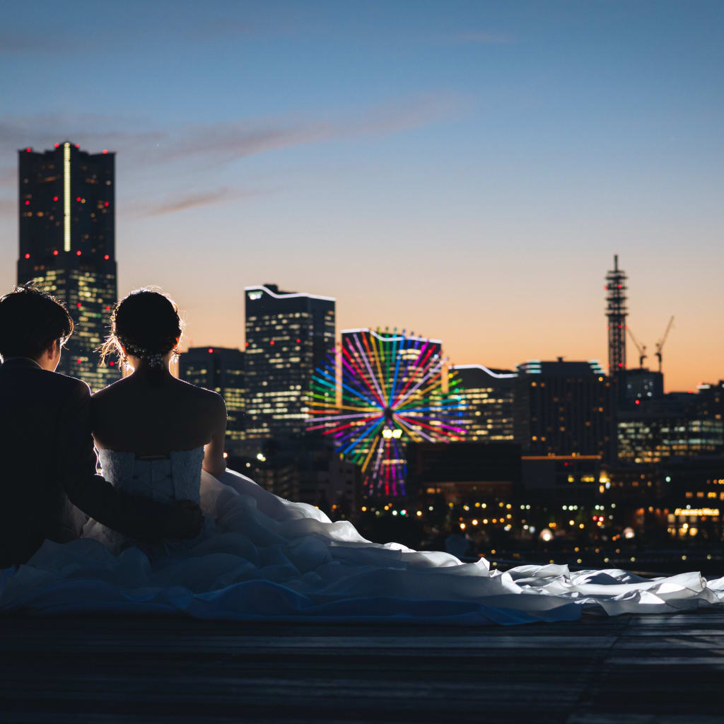 大桟橋　夜景 | デコルテフォトグラフィー | 前撮り・フォトウェディング