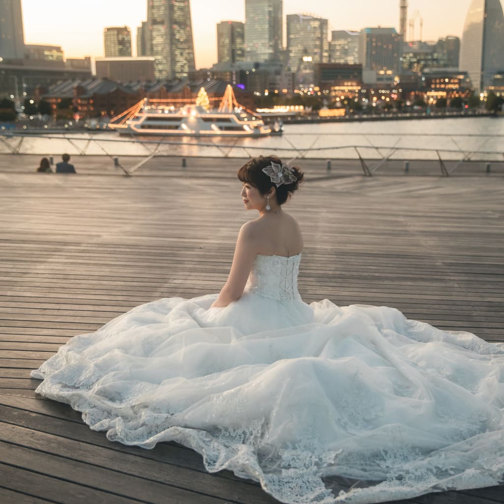 ハウススタジオ&大さん橋 photoby KaitoSaito | デコルテフォトグラフィー | 前撮り・フォトウェディング