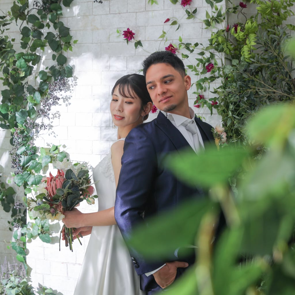 スタジオで外っぽく撮影！ | デコルテフォトグラフィー | 前撮り・フォトウェディング