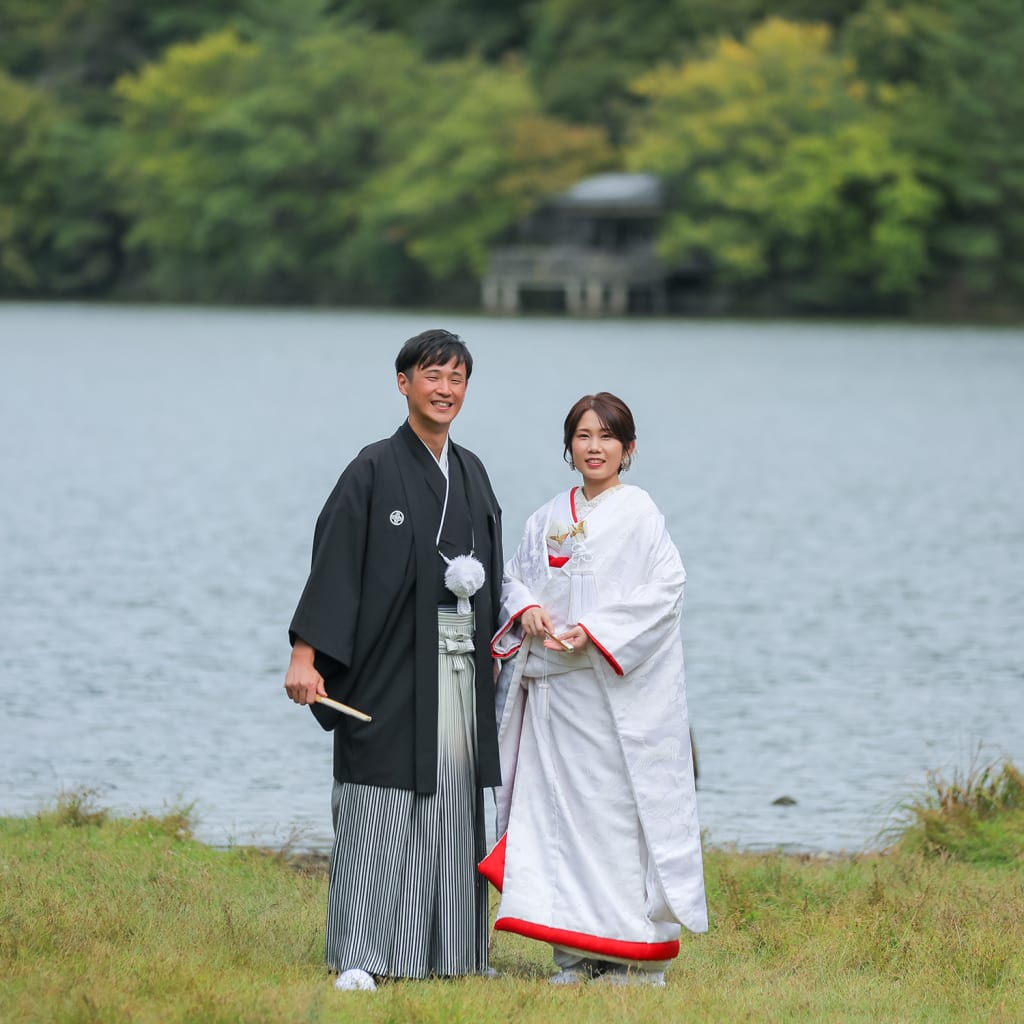 宝ヶ池で和装撮影
