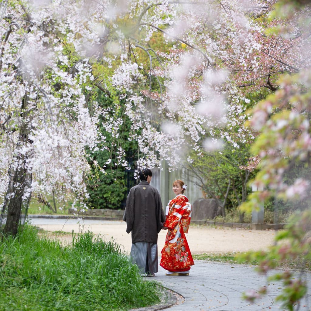 和装桜ロケーション撮影◎ | デコルテフォトグラフィー | 前撮り・フォトウェディング