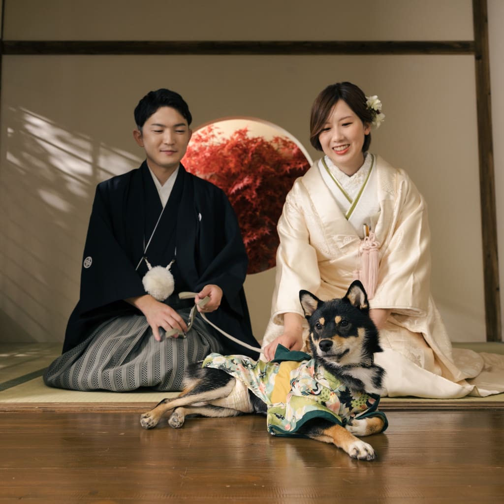愛犬と一緒に！スタジオ撮影♪