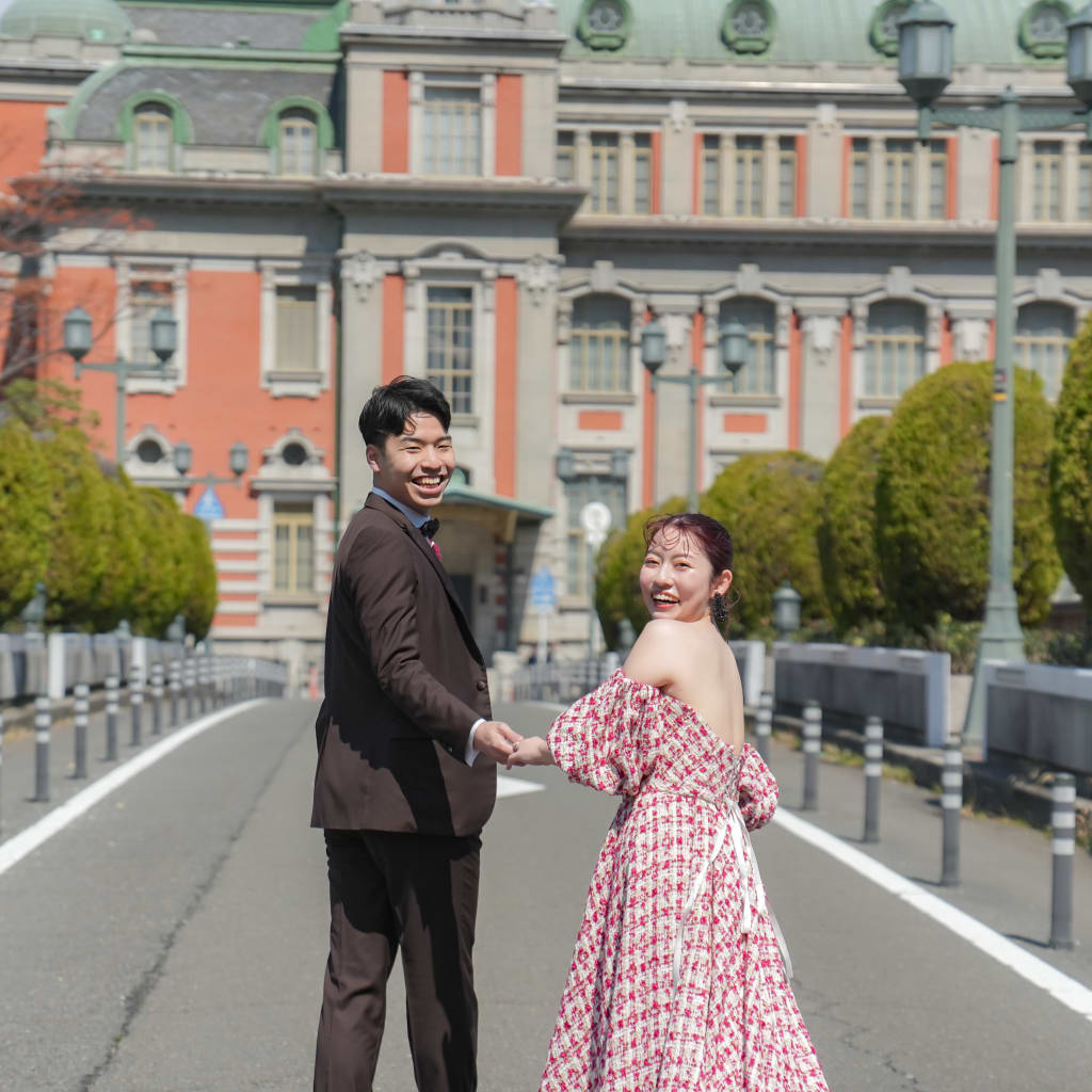 中之島公園ロケーション撮影 | デコルテフォトグラフィー | 前撮り・フォトウェディング