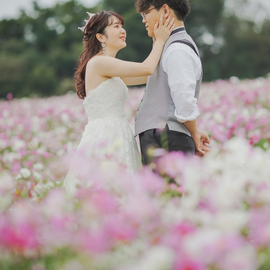 秋の淡路 花さじきロケーション | デコルテフォトグラフィー | 前撮り・フォトウェディング