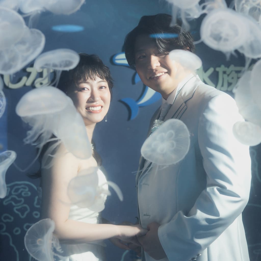 【スタジオAQUA】和装スタジオPLUSと洋装しながわ水族館にてご撮影！