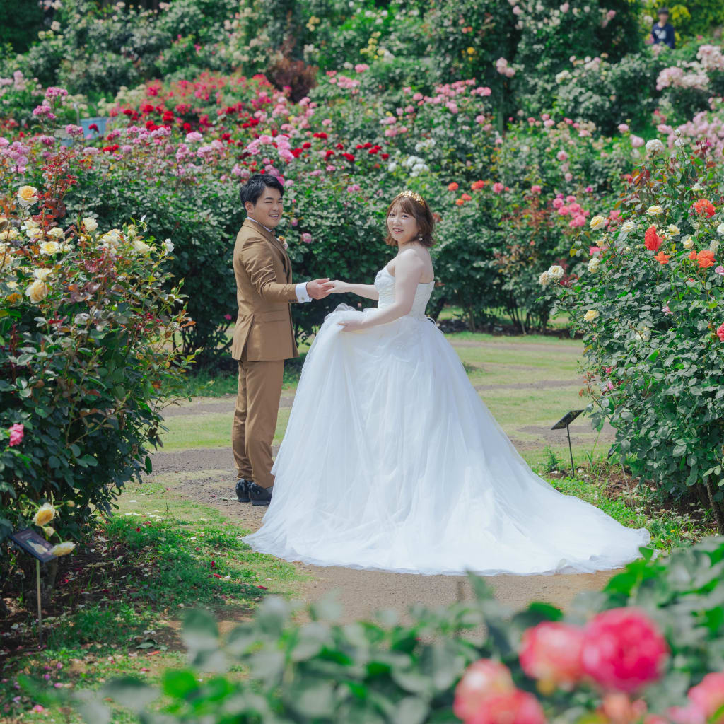 バラに囲まれて　【京成バラ園】