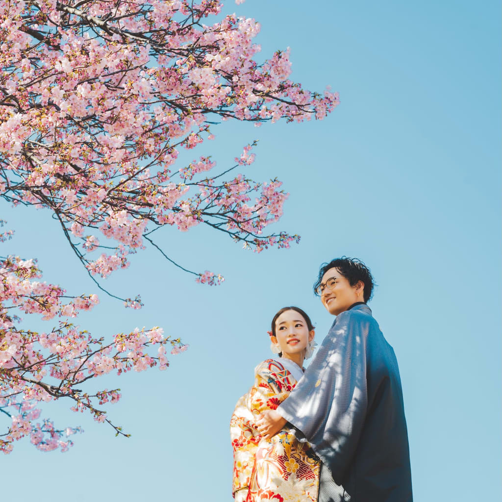 桜と青空🌸 | デコルテフォトグラフィー | 前撮り・フォトウェディング