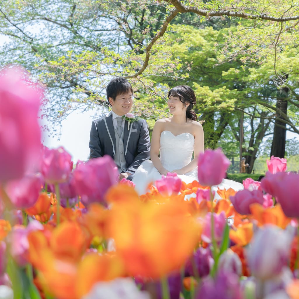 自然豊かな昭和記念公園 | デコルテフォトグラフィー | 前撮り・フォトウェディング