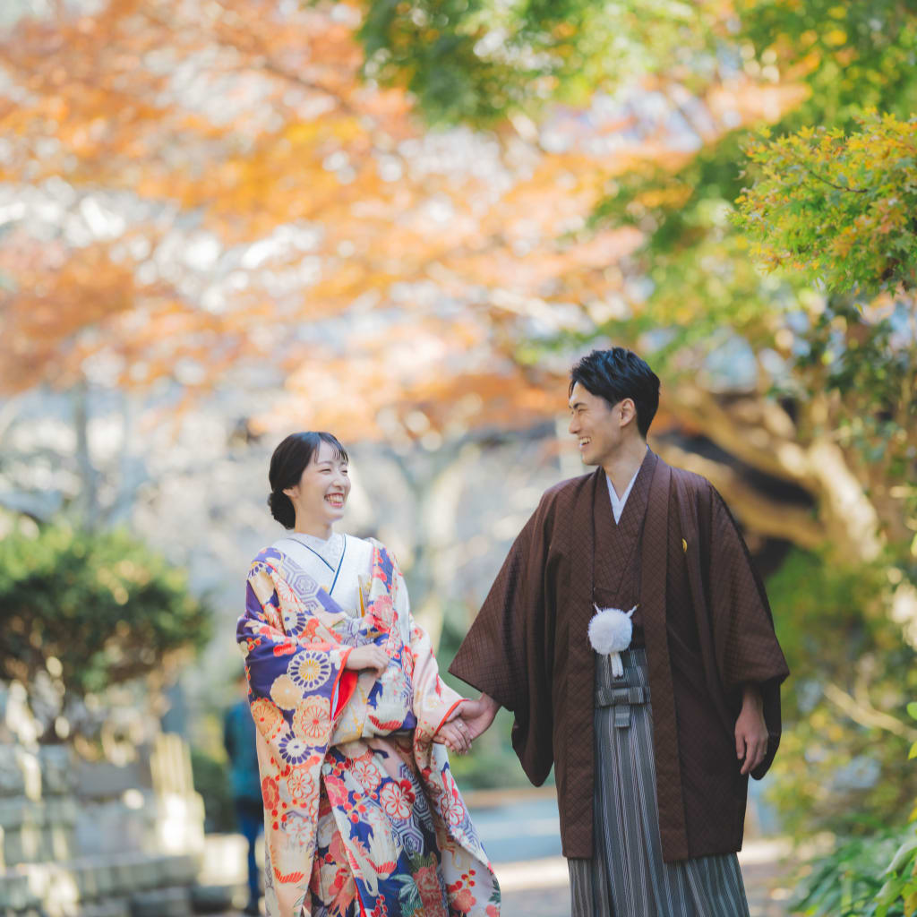 鎌倉での紅葉撮影 | デコルテフォトグラフィー | 前撮り・フォトウェディング