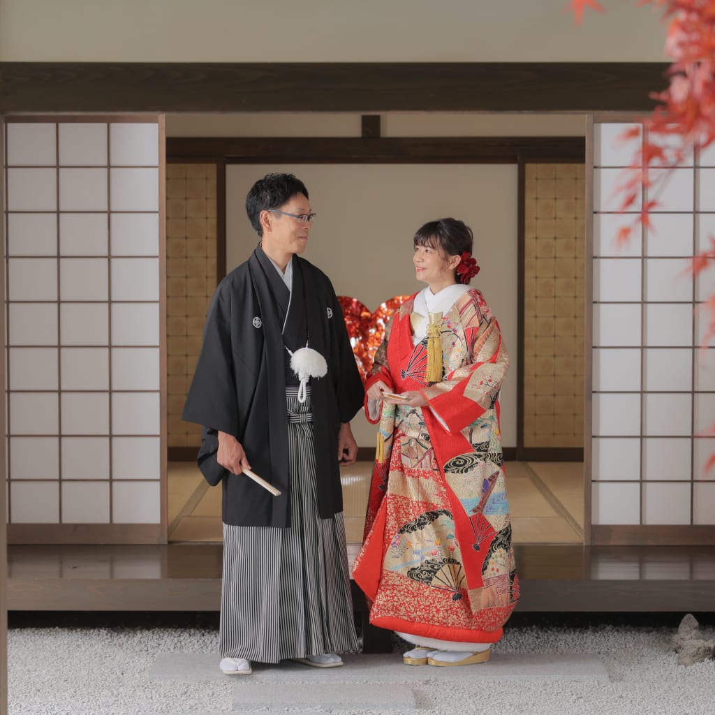 屋内庭園でゆったりと和装撮影♡ | デコルテフォトグラフィー | 前撮り・フォトウェディング