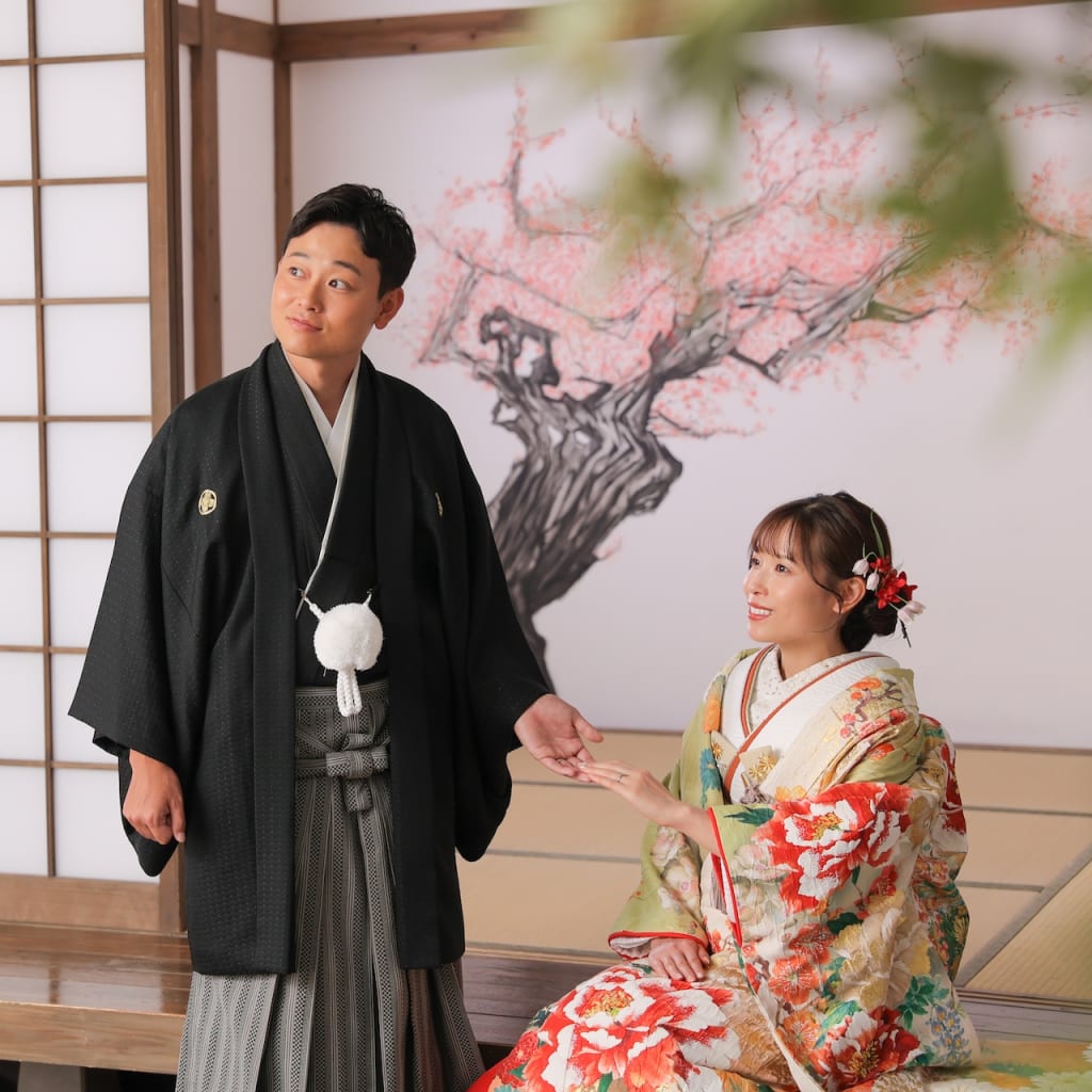 【★和＋洋の定番プラン★】大桟橋ロケーション＋屋内庭園スタジオ | デコルテフォトグラフィー | 前撮り・フォトウェディング