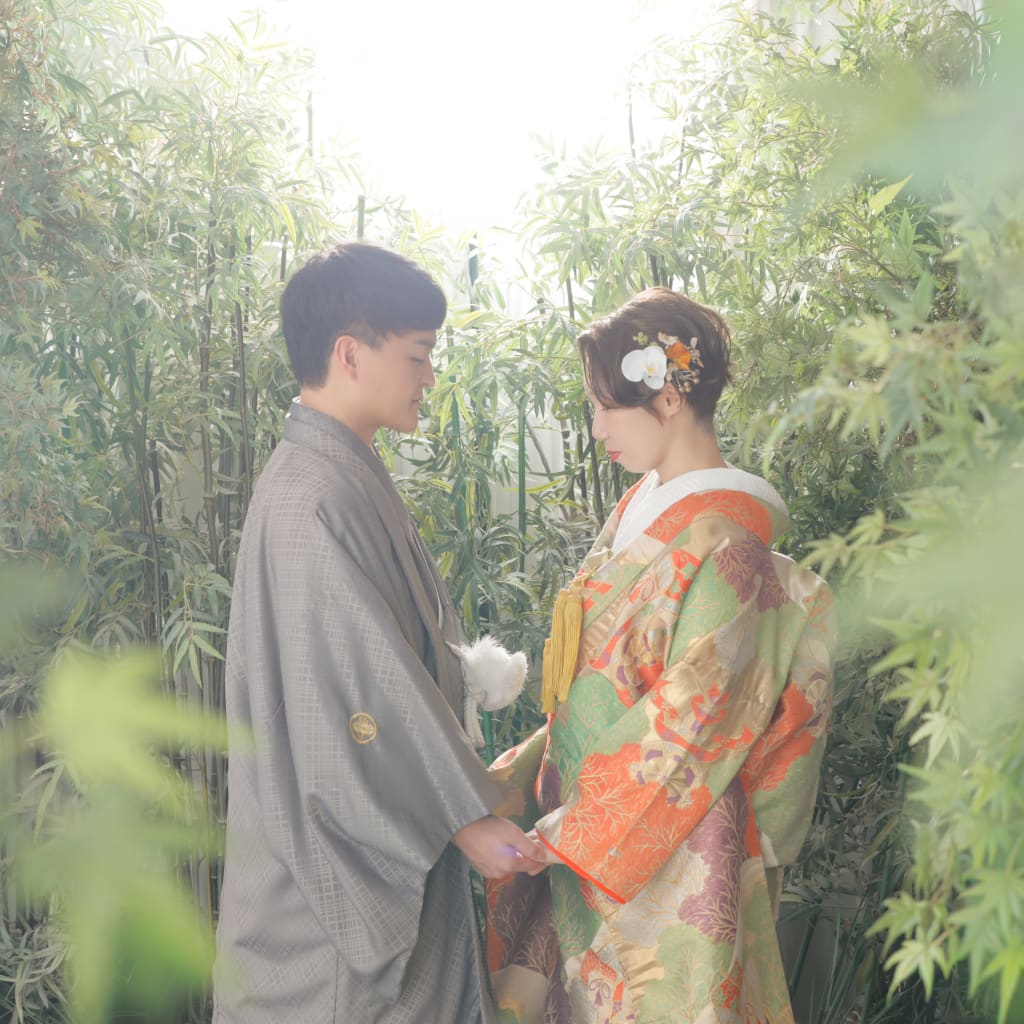 屋内庭園スタジオで残す和装フォト | デコルテフォトグラフィー | 前撮り・フォトウェディング