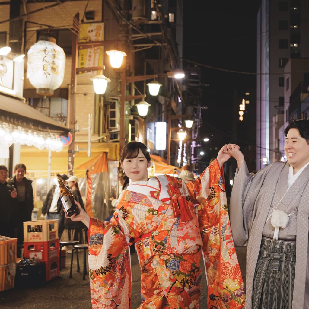 夜の浅草周遊も | スタジオAQUA 浅草店 | 前撮り・フォトウェディング