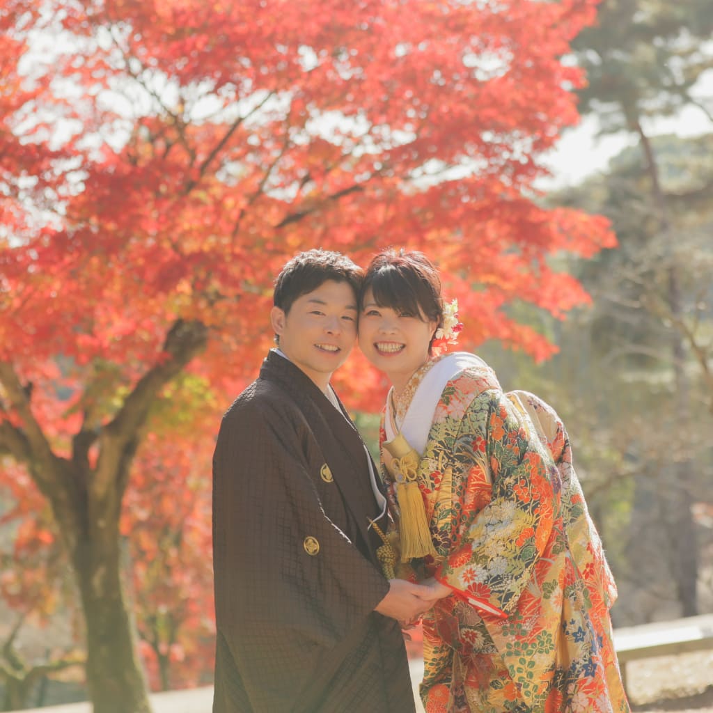 【紅葉】和装奈良ロケーション | デコルテフォトグラフィー | 前撮り・フォトウェディング