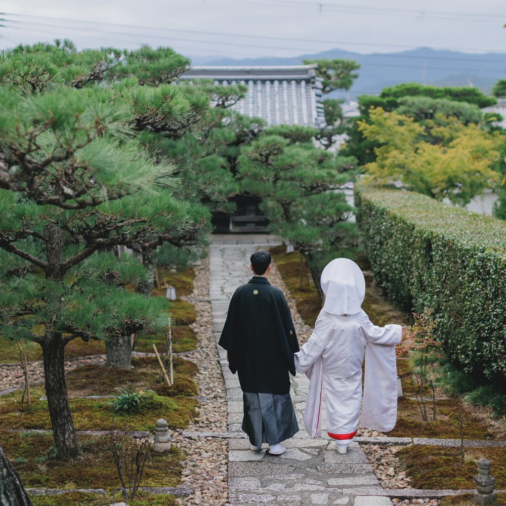 純和風のロマンチックウェディングフォト