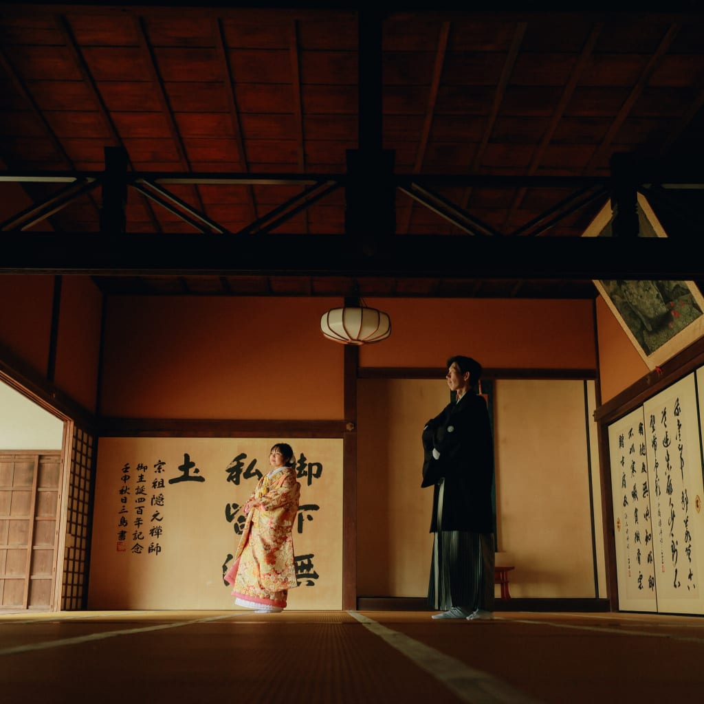 室内の撮影も！萬福寺ロケーション | デコルテフォトグラフィー | 前撮り・フォトウェディング