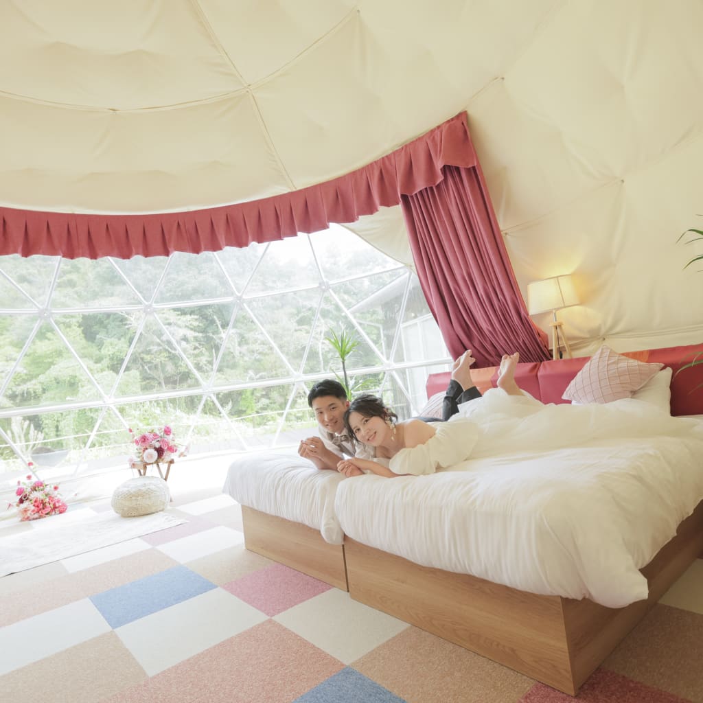 #グランピング #ウェディングドレス #ドレスロケーション