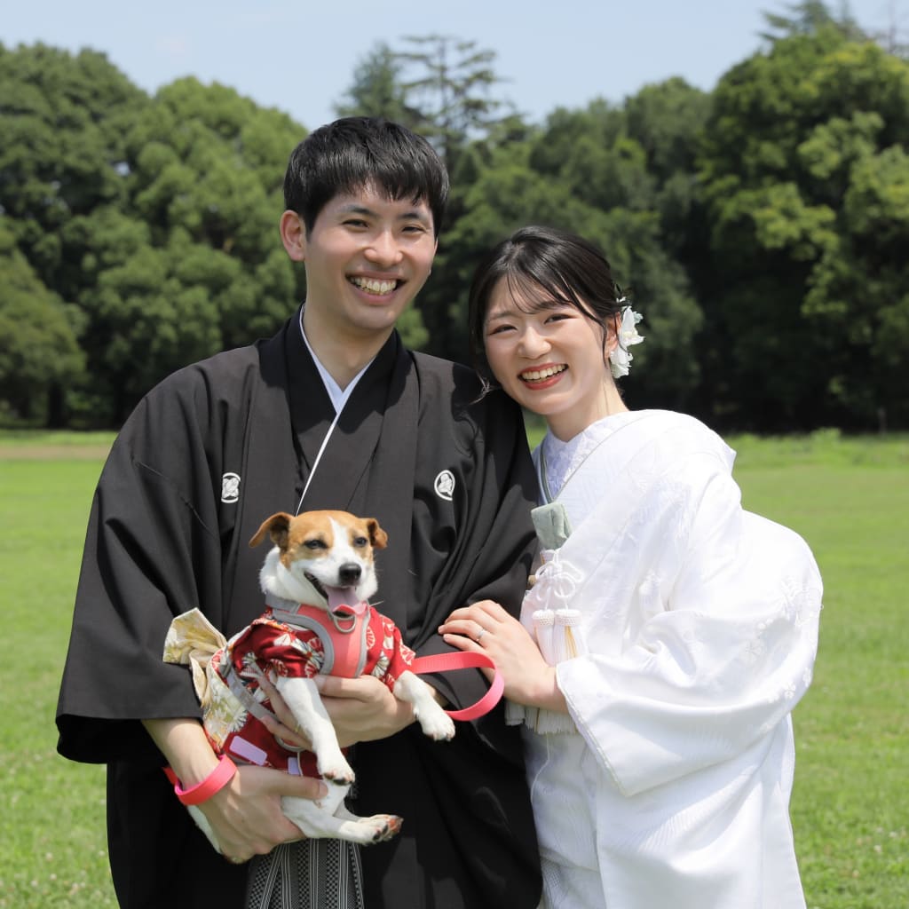 愛犬と和装ロケーション | デコルテフォトグラフィー | 前撮り・フォトウェディング