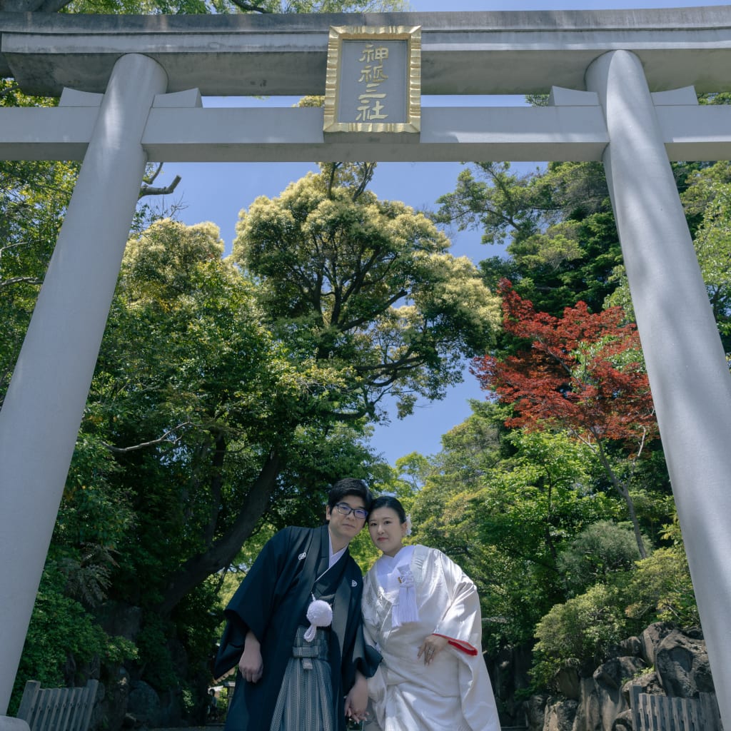 検見川神社で | デコルテフォトグラフィー | 前撮り・フォトウェディング