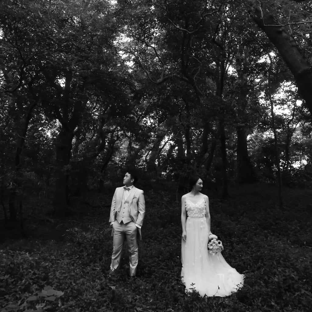 糸島のとある森 | デコルテフォトグラフィー | 前撮り・フォトウェディング